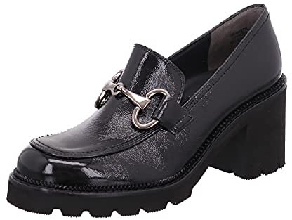Paul Green Damen Slipper Schuhe Slipper Glattleder Freizeit Elegant Slip-Ons Uni Lack Loafer profillaufsohle trense