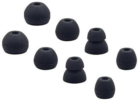 Zotech 4 Pairs Replacement Eartips Silicone Earbuds Buds Set for Beats Flex Wireless Earphone Headphones (Black)