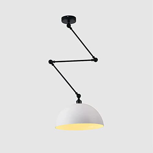 YNDD Modern Innen Pendellampe, Pendelleuchte Höhenverstellbar Kreativer Drehbar Metall Hängeleuchte E27 Esstisch Lampe Verstellbare Lampenschirm Hängelampe für Wohnzimmer Esszimmer Dekoration