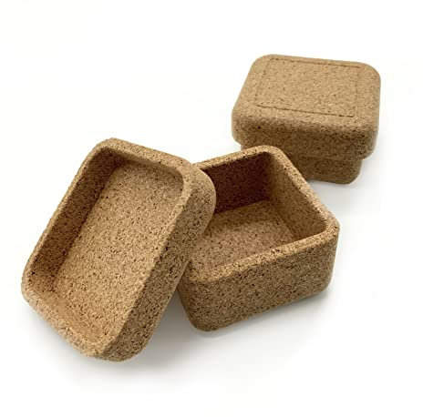 Schmuckdose aus Kork | Kork-Schmuckkästchen | Schmuckschatuelle aus Kork | Aufbewahrung für Ringe, Ohrringe und Ketten aus nachhaltigem Kork | verschließbar mit Deckel