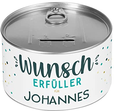 Herz & Heim® Spardose Konserve Geburtstag personalisiert Wunscherfüller
