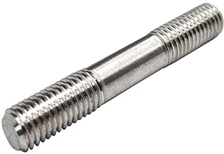 M3,55mm,10 stücke Edelstahl Doppelend Fadenstange Dual Kopf Gewinde Stangenbolzen Bolzen