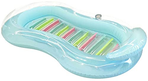 MVDECOR Salon de Flotteur de Piscine avec Porte-gobelet - Bateau Gonflable de flotteurs de Piscine pour des Adultes et des Enfants - Piscine de Bronzage Rafst Tub avec appuie-tête