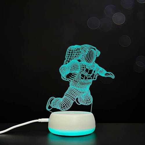 Xdorra 3D Astronauten Statue Nachtlicht Neue Astronaut Geburtstag Geschenk Nachttisch Licht Jungen Weihnachtsfeier Geschenk Kinder Schlafzimmer Dekoration Teile Die Rolle des Astronauten