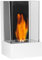 Moritz Cheminée murale à l'éthanol - 40 x 24 x 21 cm - Blanc - Boîte en acier inoxydable de 500 ml - Cheminée au bioéthanol - Pour l'intérieur et l'extérieur - Brûleur au bioéthanol - Pot de brûleur