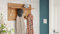 Design Garderobe Garderobenpaneel 70 x 40 cm mit Hutablage Kleiderhaken Finlo, Farbe:Erle - Chrom