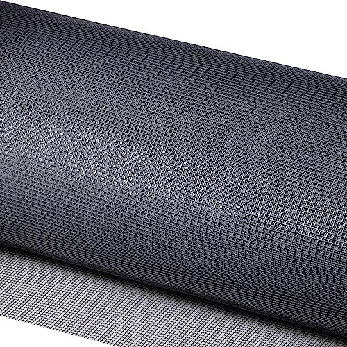 MEEYI Moustiquaire Fenetre Transparente Universelle 100x1500cm Filet Moustiquaire Anti-Mouches Super Durable Tulle Moustiquaire Aluminium pour Porte Rideaux Fenêtres Gris