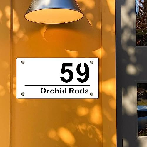 Personalisiertes Modernes Hausschild, Individuelles Modernes Hausnummernschild Aus Acryl, Hausadressenschild, Personalisiertes Modernes Schwimmendes Adressschild