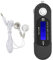 oceanside USB Mp3 Player Stick Portable Music MP3 USB Player con Pantalla LCD FM Radio Tarjeta De Memoria De Voz, Negro Plata Azul(Negro)