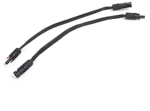 Câble de panneau de 35 cm, câbles de traversée de câble PV, câble d'extension plat en cuivre pour connecter des panneaux solaires et des micro-onduleurs-4 mm ²