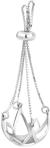 PH PandaHall 925 Perlenkäfig Anhänger Aus Sterling Silber Montagefassung Perlenrahmen Rohling Mit Schiebering Käfig Medaillon