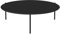 Mondo Viro Couchtisch, rund, aus Metall, Aria, stapelbarer Gartentisch (groß - 110 x 110 cm, 35 h, schwarz)