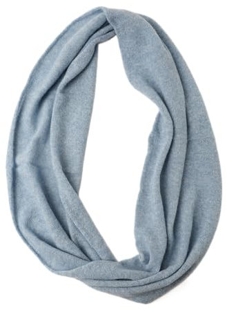 Prettystern XL Kaschmir Unisex Loop Schal Cashmere Rundschal Kaschmir-Schal Rund-Halstuch Damen Herren Schlauch-Tuch blau Hellblau