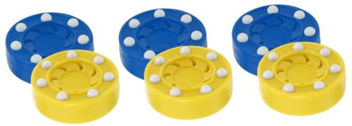 BESPORTBLE 6 STK Eishockey Rollerball Rollhockeybälle Eishockey aus Plastik Hockey-Pucks Wiederverwendbarer Eishockey-Puck Eishockey-Zubehör draussen Rollschuhlaufen Hockeyschläger einstellen