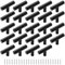 WENLISELL 24 PCS Black T Bar Knobs, 50mm Stainless Steel Drawer Knob, Black Door Knobs for Cupboard, Wardrobe Cabinet