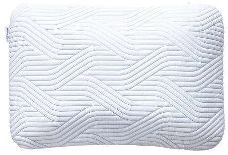 TEMPUR Symphony SmartCool Sleeping Kissen Memory Foam, Ergonomische Hals Kissen für Rücken und Seite Schläfer, Fixed Comfort, M (63 x 43 x 12,5 cm), Weiß