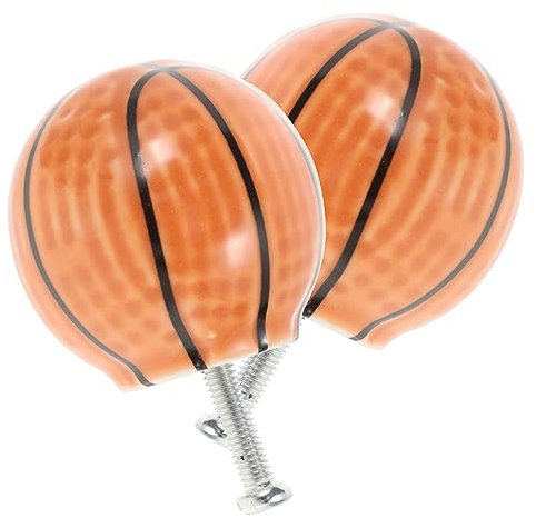 CRILSTYLEO 2pcs Handle Basketball Dresser Knobs Cabinet Door Porcelain Cabinets Knobs Replaceable Drawer Pull Cabinet Knobs Small Drawer Pull Daily Use Drawer Knob Vintage Drawer Pulls Copper