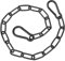 Lucchetto a catena per cancello da 57 cm/22 pollici Catena in acciaio inossidabile con moschettoni a catena Catena in metallo per recinti esterni Gabbie per animali Forniture per recinti (argento)