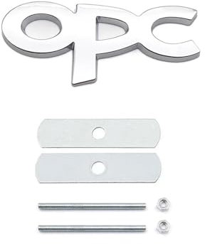 OPC Line Emblem Kühlergrill Abzeichen Heckaufkleber Logo Kompatibel mit Insignia Mokka Regal Zubehör(Silver Grille)
