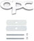 OPC Line Emblem Kühlergrill Abzeichen Heckaufkleber Logo Kompatibel mit Insignia Mokka Regal Zubehör(Silver Grille)