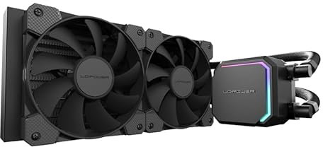 LC-Power LC-CC-240-B - JetFlow Series - CPU Wasserkühlung PC - 240mm AIO - Für AMD AM4 & AM5, Intel LGA1851, LGA1700 & 1200/115X/2066, 2x 120mm CALMA Lüfter