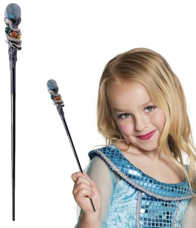 WUSJCOF Varita mágica de cristal hecha a mano bruja mago Cosplay Halloween Navidad cumpleaños disfraz accesorios