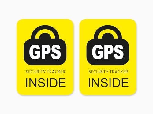 Aufkleber GPS Tracker Inside 2 Stück Fahrrad Bike Sticker Rot Wetterfest UV-Beständig (Gelb)