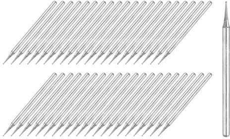 sourcing map Diamond Grinding Burrs Drill Bit 3/32 Inch Shank 0.5mm Dia Ball Shaped Head Diamond Mounted Points Bit for Carving Polishing Jade Jewelry Amber Stone Beeswax Glass 40pcs