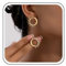 Inateannal Boho Offener Kreis Reif Gold Sonnenschliff Ohrringe Vintage Mondsichel Ohrstecker Aussage Runde Zink Ohrringe Schmuck Für Frauen