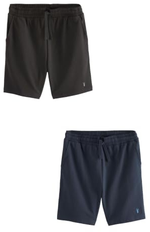 NEXT Herren Leichte Joggingshorts, 2er-Pack