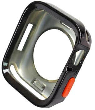 HKTS Funda de TPU para Apple Watch Series Ultra 49 mm 9 8 7 41 mm 45 mm, carcasa con marco de parachoques para iWatch 6 5 SE 4 40 44 mm(Plating-black,49mm)