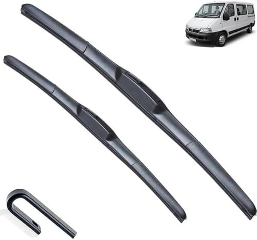 AnJWen Front Scheiben Wischerblätter für FIAT Ducato MK2 Facelift 2002-2007, Hervorragende Sicht auf der Straße, Einfach zu montieren