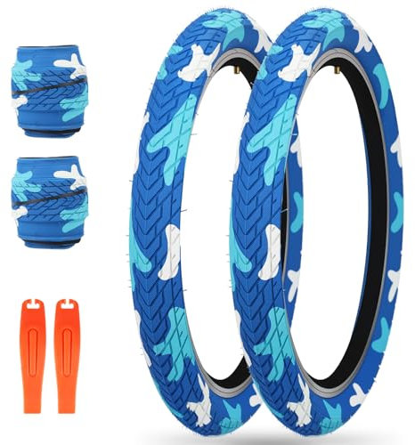 ZUKKA Set di pneumatici da bicicletta, 20 x 2,35 pollici, pieghevole, 30 TPI, 64 – 406, ricambio per mountain bike, BMX Freestyle Kids Bike Cruiser Bike Pieghevole