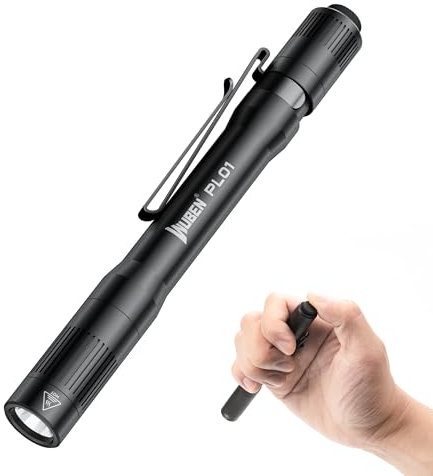 WUBEN PL01 Linterna Led Recargable, 650 Lumen Mini Linterna EDC Portátil, Linterna Pilas AAA, Linterna Lápiz 4 Modos con Clip de Bolsillo, IP68 Impermeable, Para Inspección, Casa, Camping, Emergencia