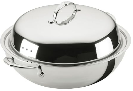 ProBond Luxe 7.5-Quart Professional Clad Stainless Steel - 14 Wok with Dome Lid