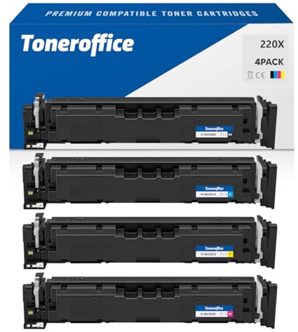 220X CMYK Multipack Toner für HP 220X-CMYK Value Pack Tonerkartusche Kompatibel 1x Schwarz (ca. 7500 S.) 1x Cyan 1x Magenta 1x Gelb (jeweils ca. 5500 S.)