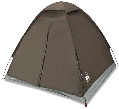 HOMELEN Campingzelt Tunnelzelt 4-Personen wasserdicht 185T Polyester PU-Beschichtung grün 210x240x143 cm Sonnendach Stangen Camping Outdoor Abenteuer