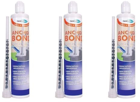 Bond It Anchor Bond Resin Rapid Set Polyester Construction Adhesive, 310ml, Pack of 3