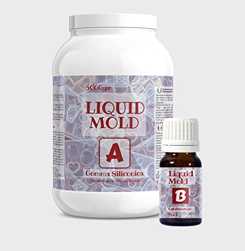 Resin Pro Liquid Mold: Flüssiger Silikonkautschuk (263g) für den Formenbau für Epoxid, Polyurethan, Wachs, Seife, Gips, Zement - Härte 20 Shores - 100% Made in Italy