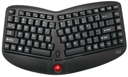 Adesso Tru-Form Media 3150 Ergonomic Keyboard | Trackball keyboard
