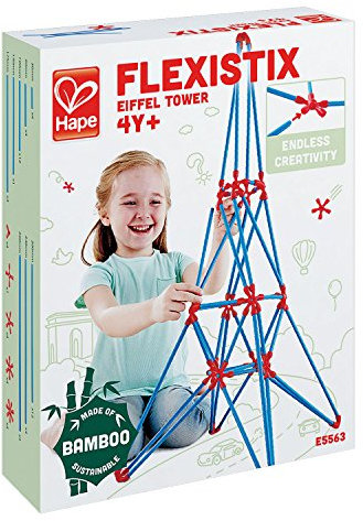 Hape E5563 Flexistix Eiffel Tower Construction Set Made From Bamboo - Building Toys