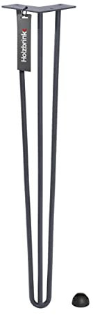 HOLZBRINK - Tischbeine aus Metall | Möbelfüße | Schreibtischbeine | Metallfüße | Perfekt für Zu Hause und Büro | Esstischbeine | HLT-13A-50-7016