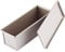 CHEFMADE Mini Pullman Loaf Pan with Lip, 0.66Lb Dough Capacity Non-Stick Rectangle Corrugated Toast Box for Oven Baking 2.8 x 8.1x 2.8 (Champagne Gold)