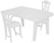 Zerodis 3 Stücke Mädchen Spielhaus Tisch Stuhl Nette Puppen Zubehör Tisch und Stühle für Puppe Miniatur Simulation Möbel Spielset