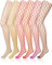 Boao 6 Pares de Medias de Rejilla Medias de Encaje de Cintura Alta para Chicas Damas, Multicolor