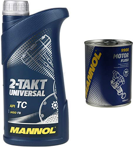1L MANNOL Motoröl 2-Takt Universal API TC Motorspülung Motor Flush