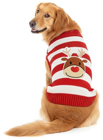 ABRRLO Hunde Pullover Weihnachten Dog Sweater Hundepullover Winter Haustier Strickpullover Hund Weihnachtspullover warme Fashion Urlaub Party Geschenk
