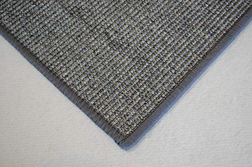 Teppich Janning Sisalteppich umkettelt grau meliert 100% Sisal gekettelt - Verschiedene Größen (120 x 180 cm)
