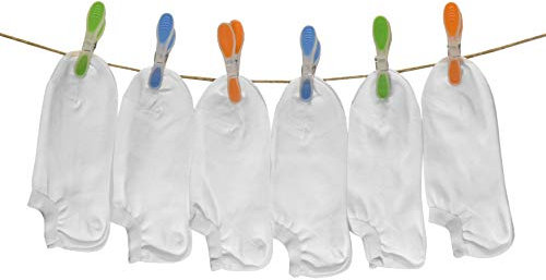 PETTI Artigiani Italiani - Calzini Bambino, 6 Paia di Calzini Fantasmino Bambino, Calzini Bambino Fantasmino Maschietto, Calzini Bambino Cotone Filo di Scozia, 100% Made in ItalyBianco