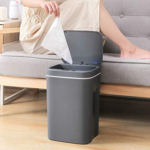 Vimmor Poubelle Intelligente 16l Capteur Automatique Poubelle Capteur Intelligent Poubelle Électrique Poubelle Domestique Poubelle pour Cuisine Salle De Bain 14L